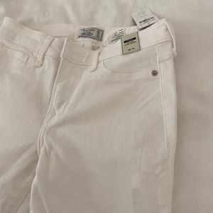 NWT Abercrombie white skinny jeans size 25 0 low rise